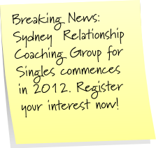 Sydney singles relationship coaching group- register your interest now!