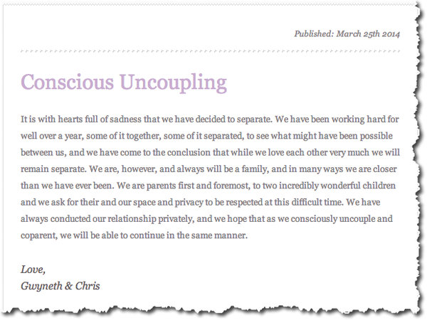 conscious uncoupling