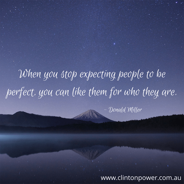 quote about expecting people to be perfect in relationships