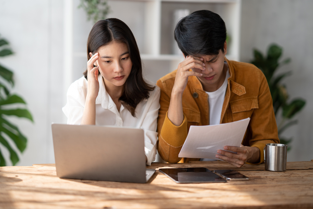 stressed couple